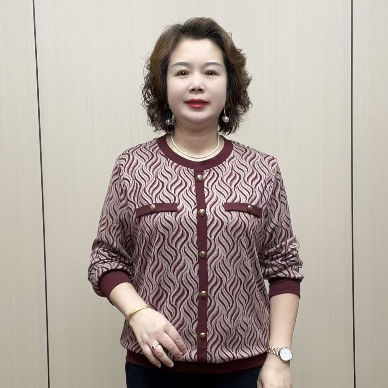 2025秋季中老年弹力时尚气质女装宽松显瘦减龄百搭洋气休闲妈妈装