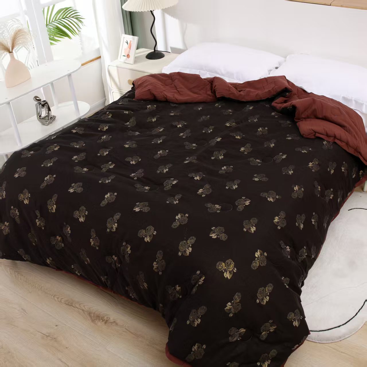 耶尔波-新款全棉色织大提花冬被高精密舒适透气高级感