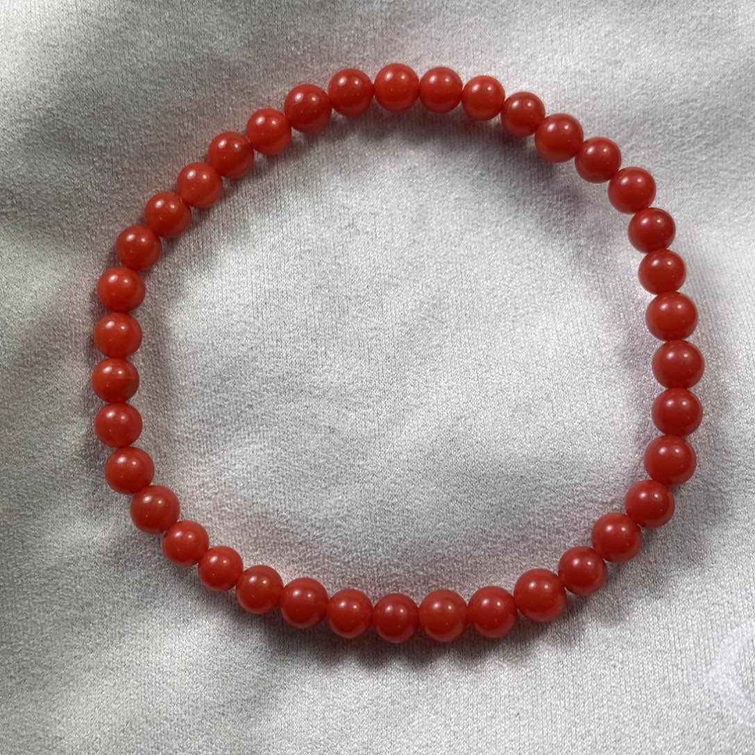 南红玛瑙东山关坡5+mm锦红单圈未镶嵌