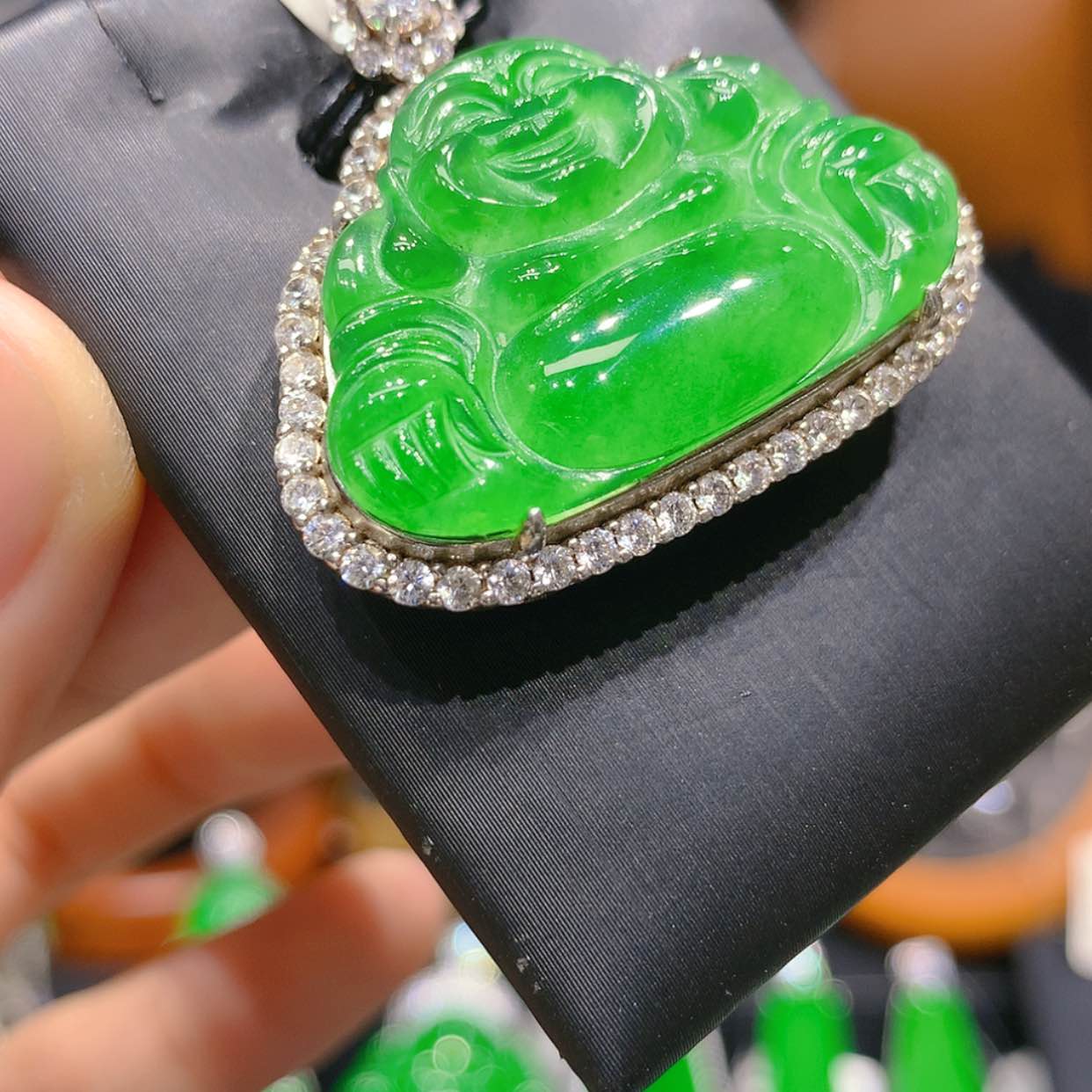 【闪购商品】颈饰银S925镶嵌翡翠3柒姐