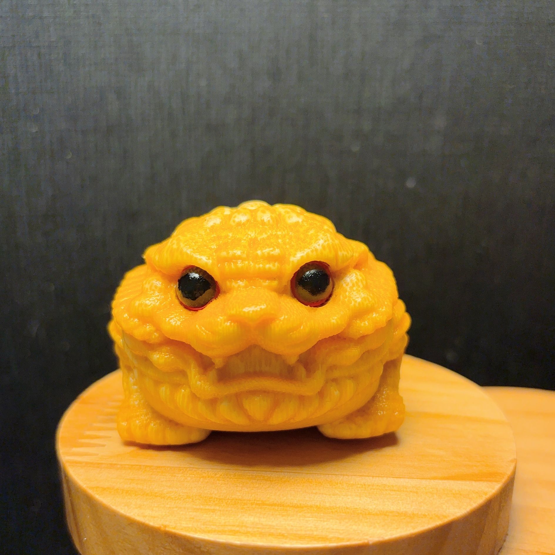 《虎蟾》5厘米龙血金丝竹实心竹