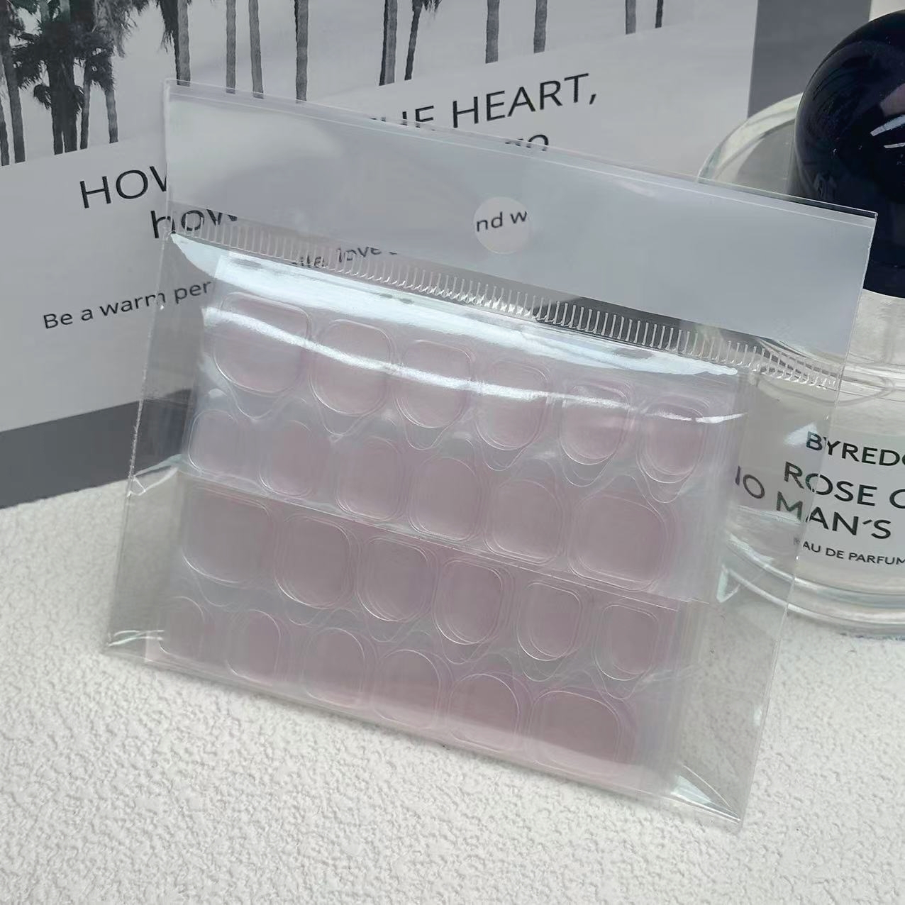 美甲熊粉色果冻胶