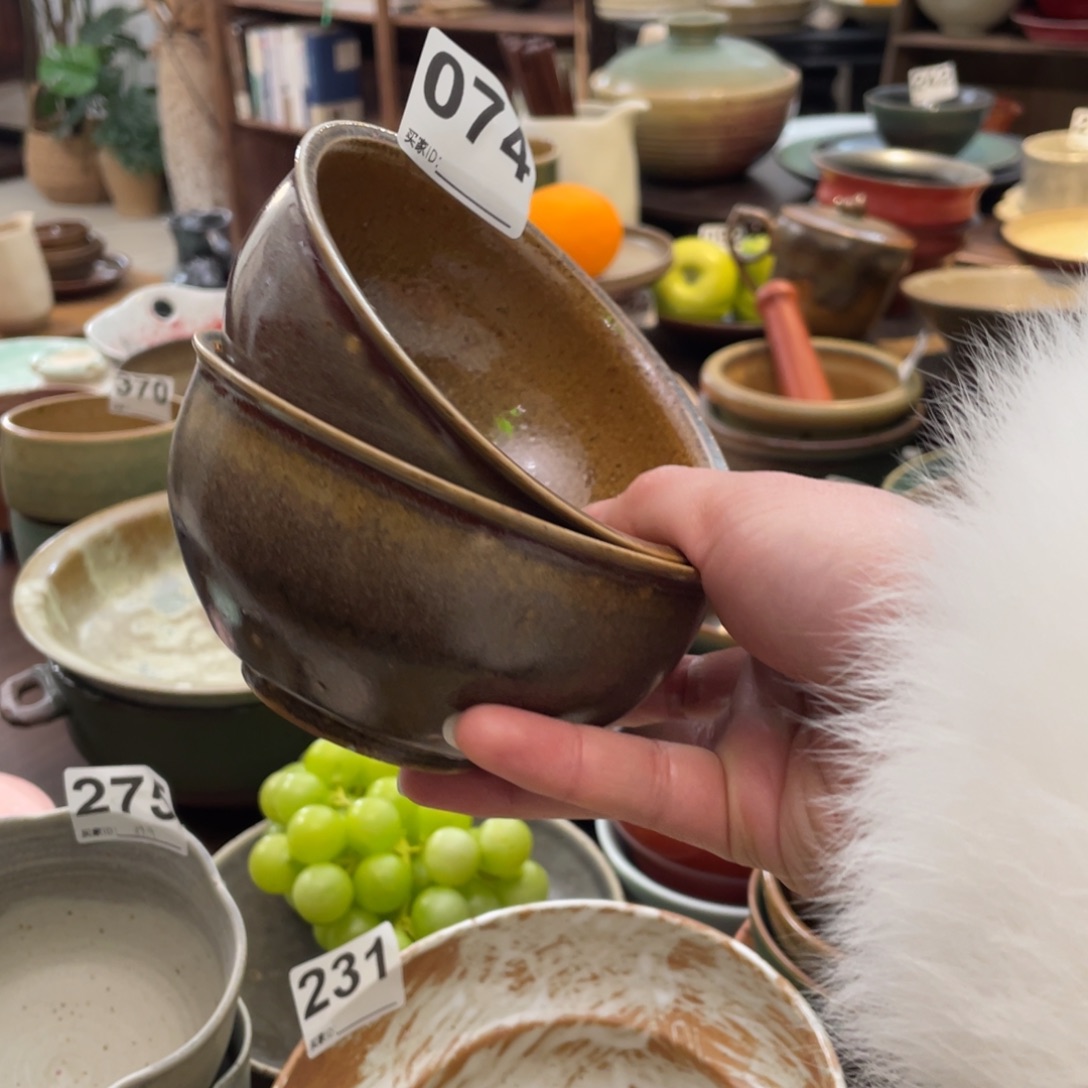 瓷片一对景德镇手工手作