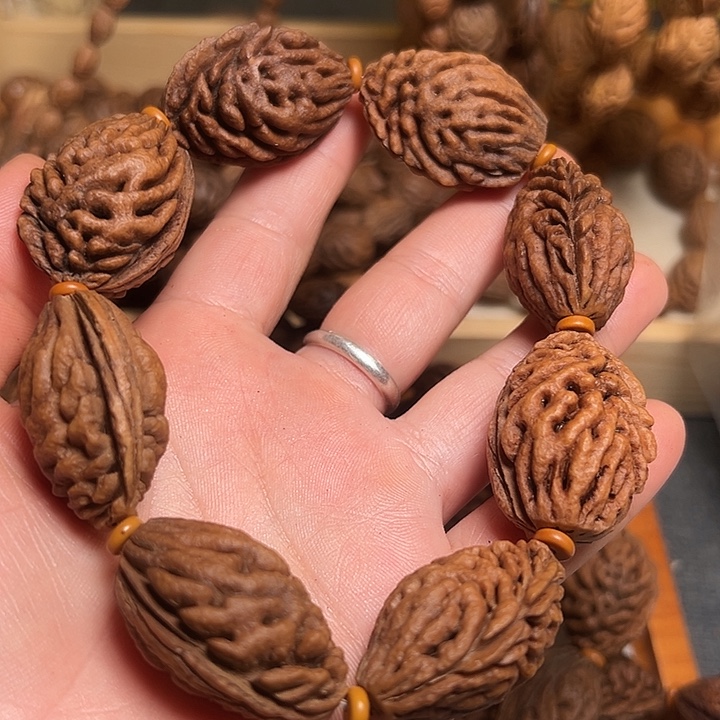 雪***乐手串桃核正宗桃枭手串