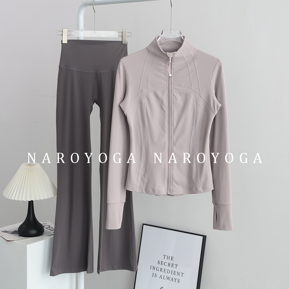 lulu同款瑜伽服套装女秋冬显瘦立领运动外套骑行跑步长袖健身夹克