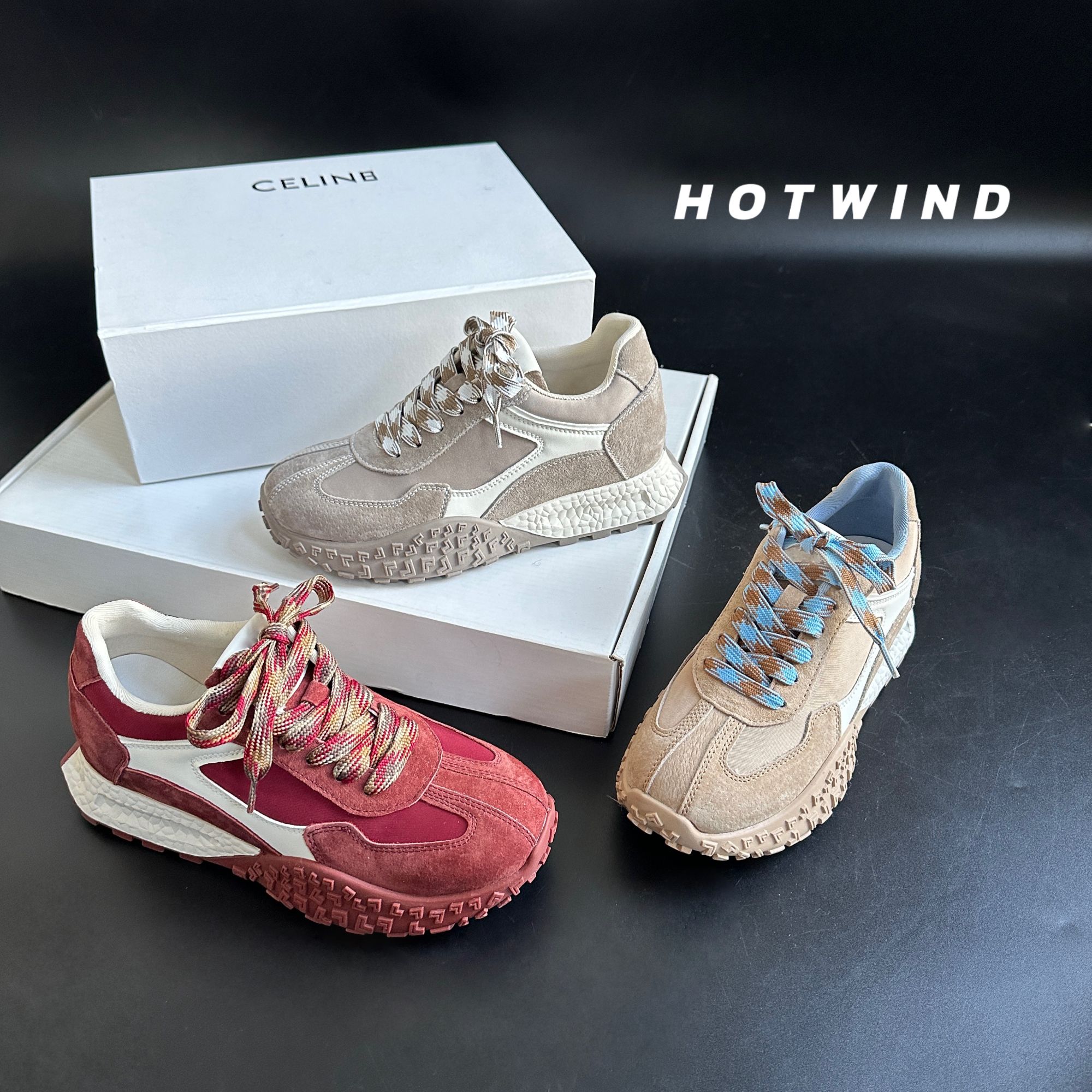 Hotwind/热风2025春季新款女士德训鞋运动休闲软底德迅鞋