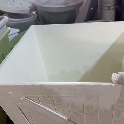 树脂大白方盆带杠2个白无托