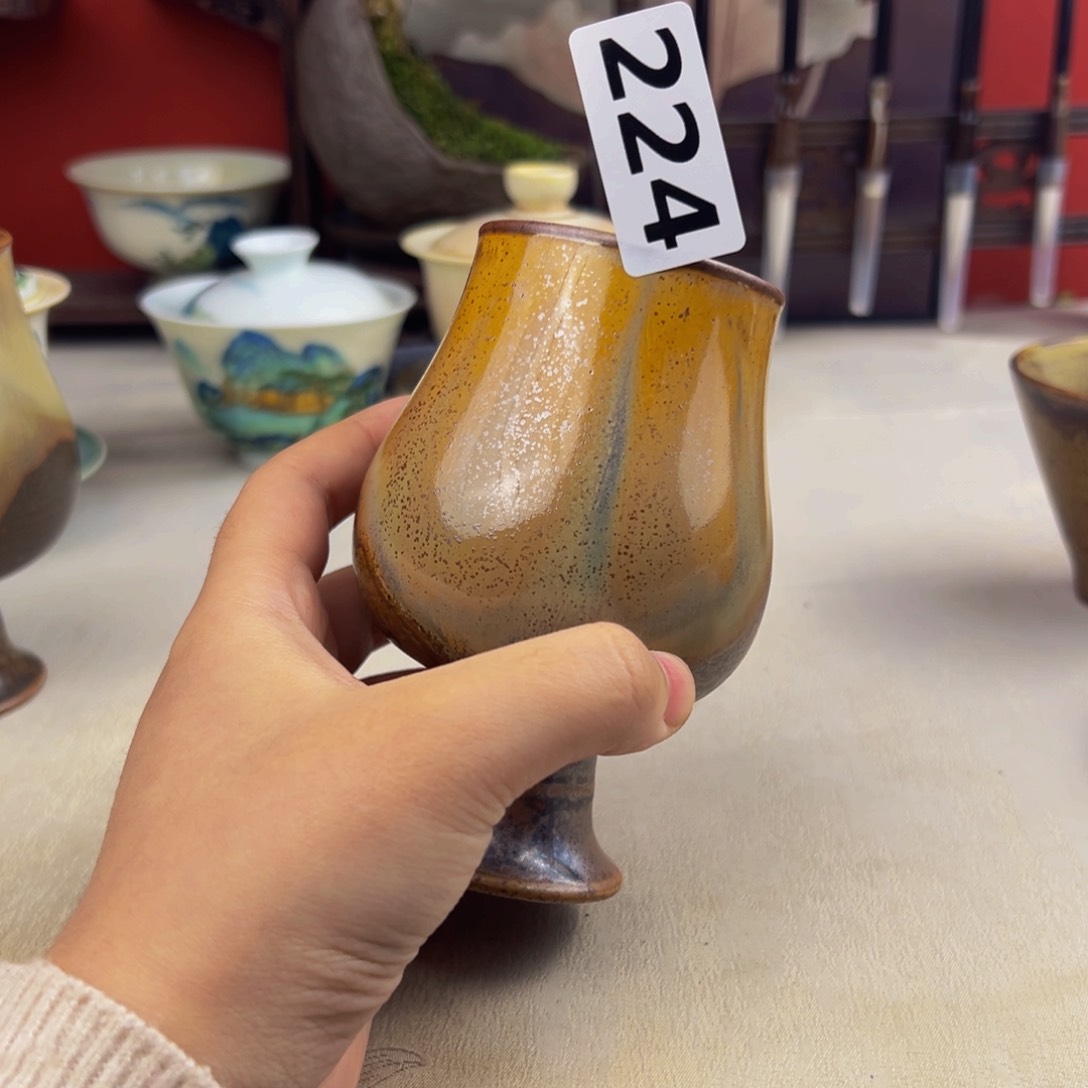 杯子纯手工柴烧主人杯