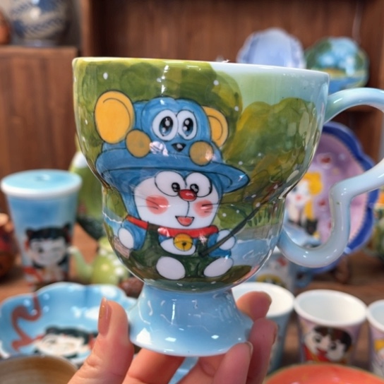 瓶景德镇釉下手绘陶瓷 