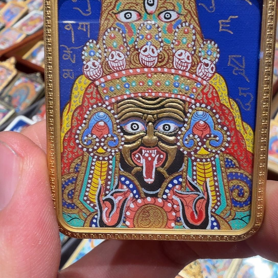 吊坠纯手绘唐卡 扎基拉姆