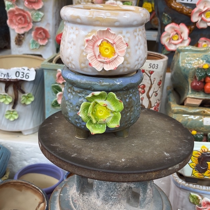 紫砂花盆粗陶材质多肉花盆