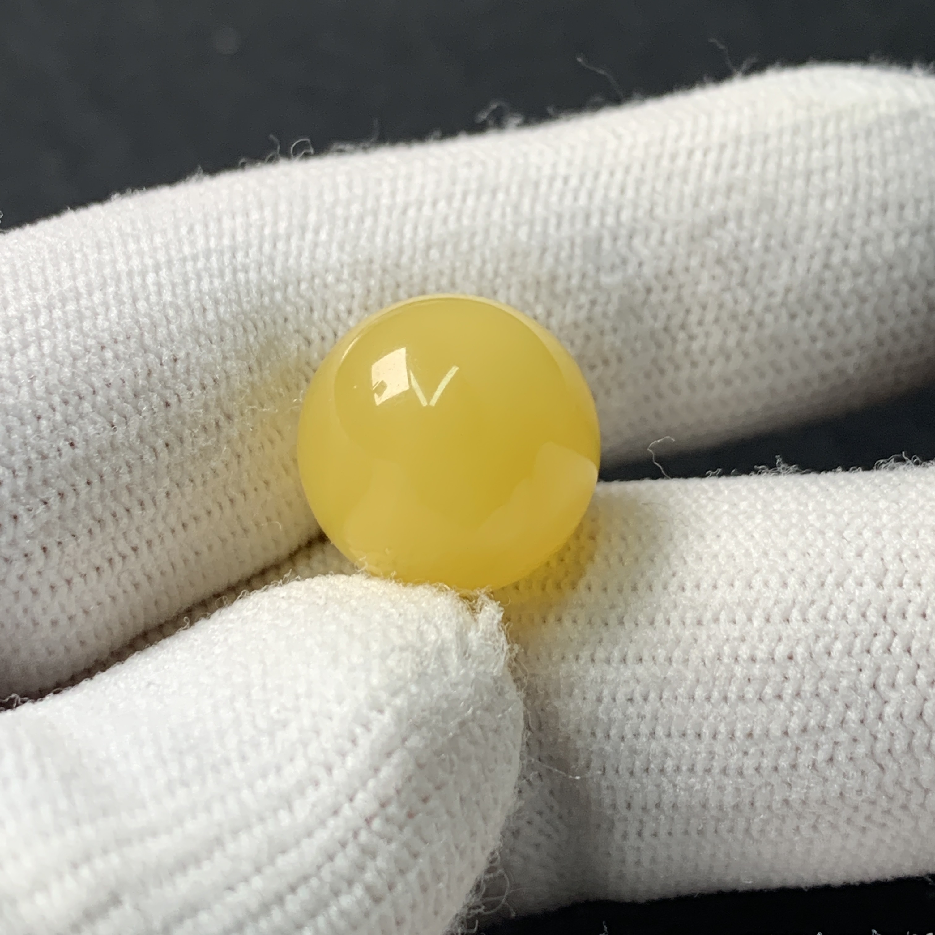 Y1096保真原矿俄料尺寸14.4mm蜜蜡单珠圆珠单颗手串隔珠-支持复检