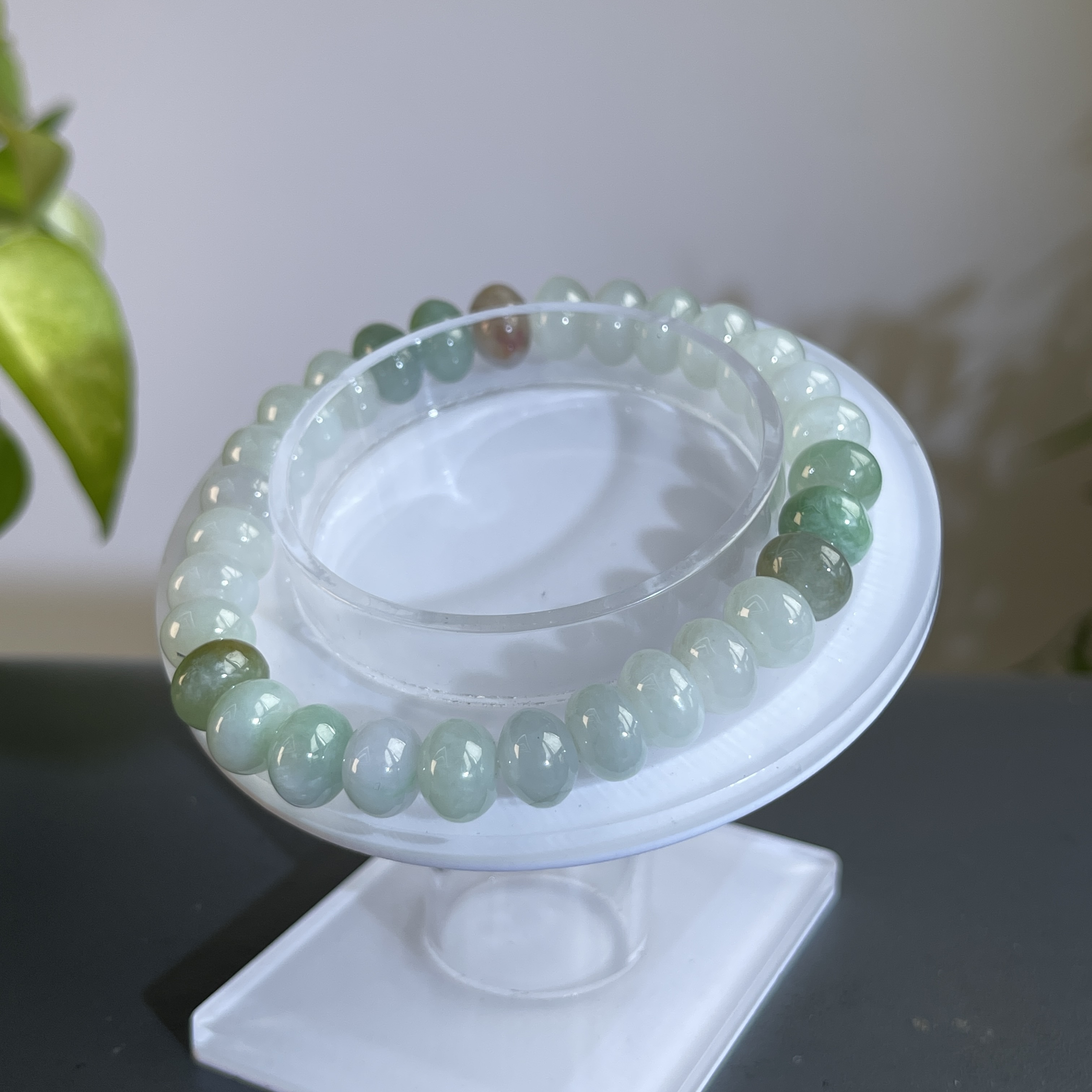 JGB25-018  天然缅甸A货翡翠  翡翠手串