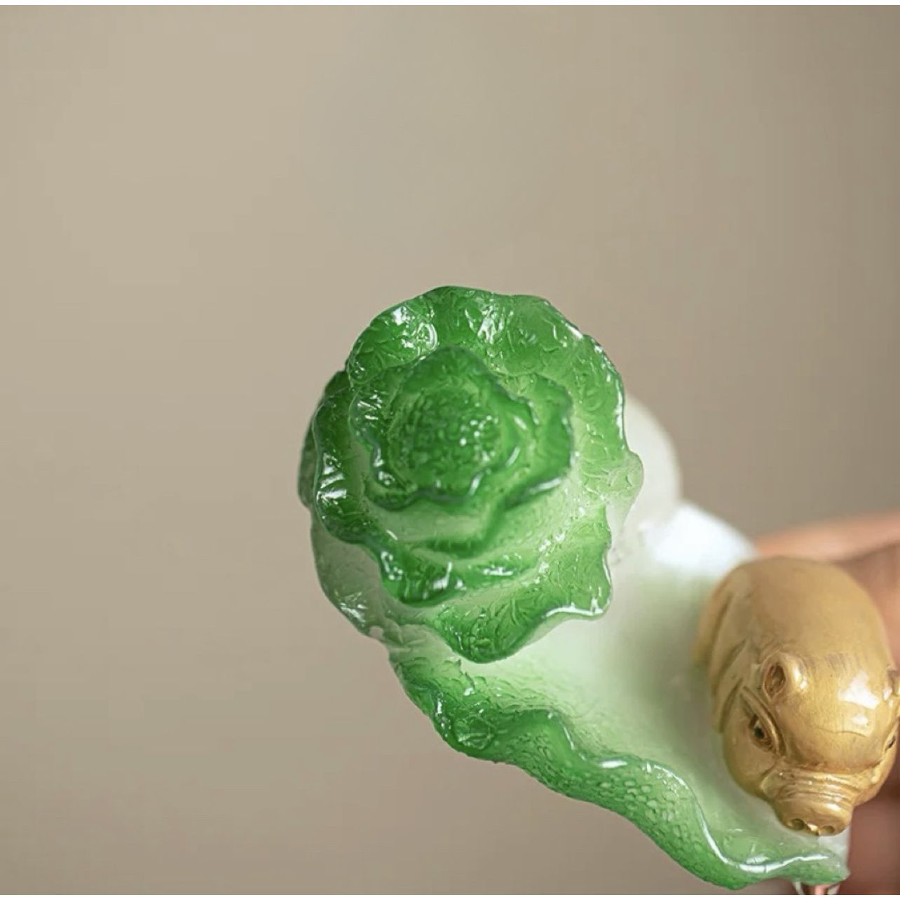 白菜树脂遇热变色小茶宠小摆件@006(mdk)