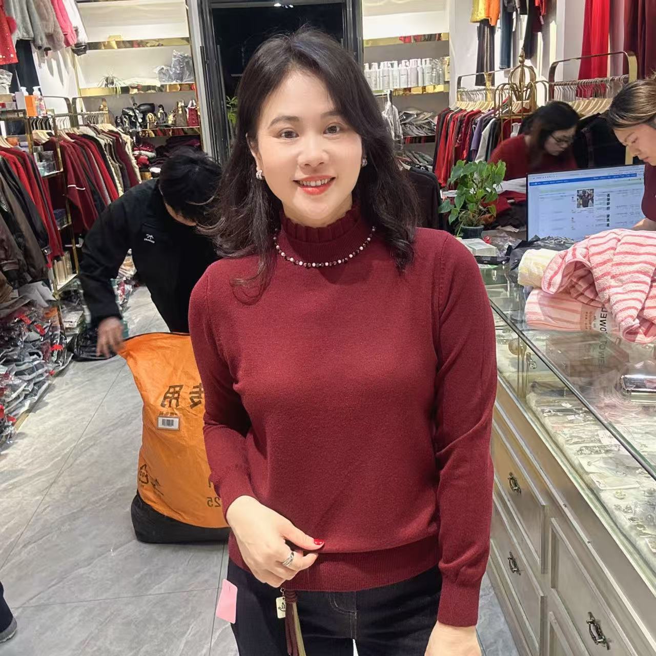 8-25113中领针织毛衣56长