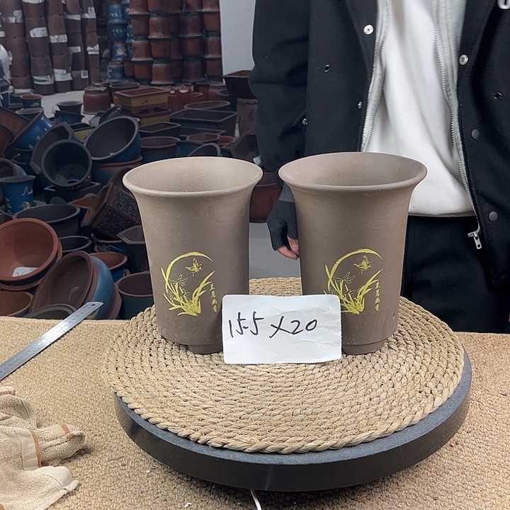 红陶紫砂花盆紫砂