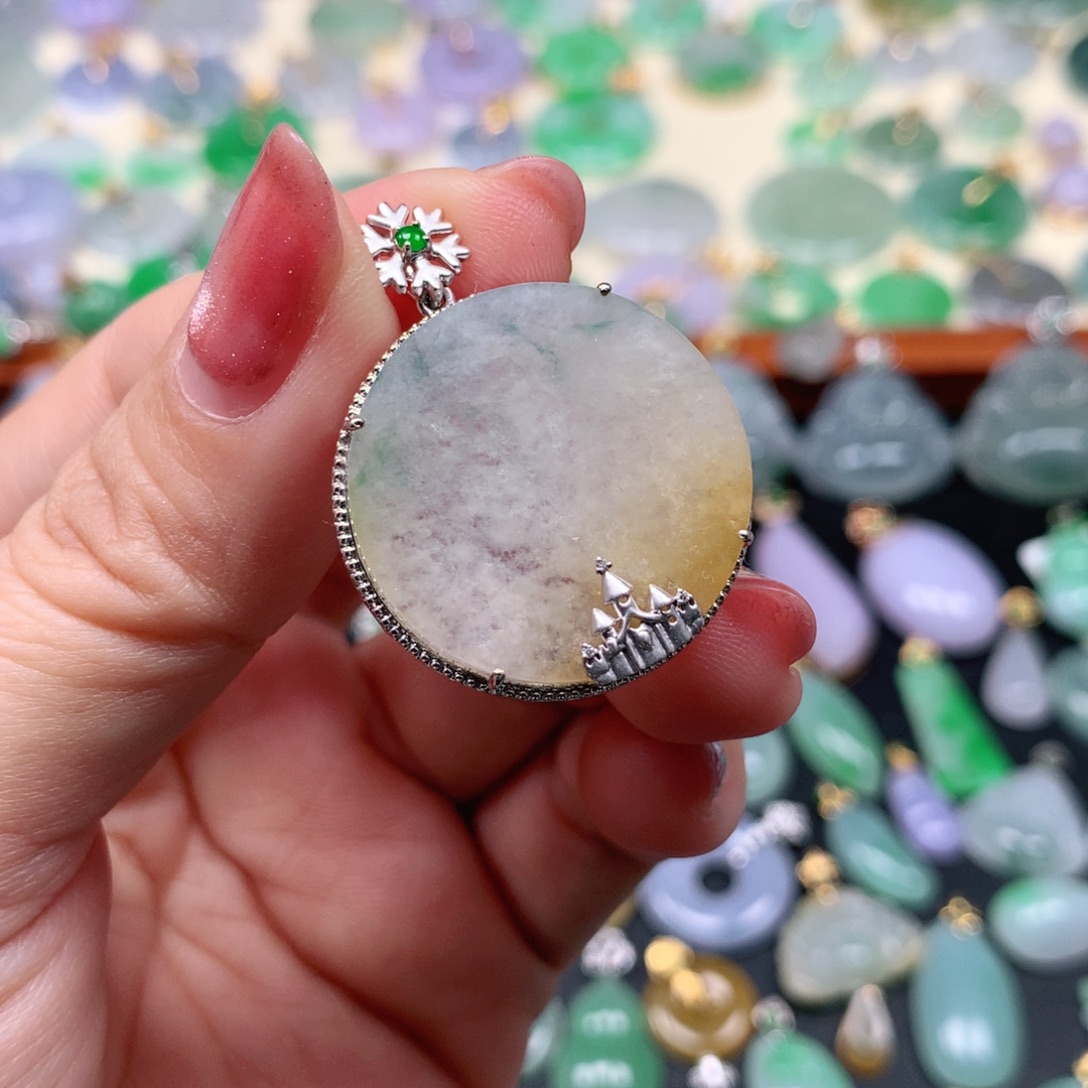 翡翠未镶嵌吊坠(不含链)