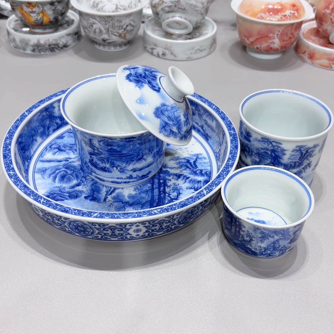 盖碗景德镇高温茶具