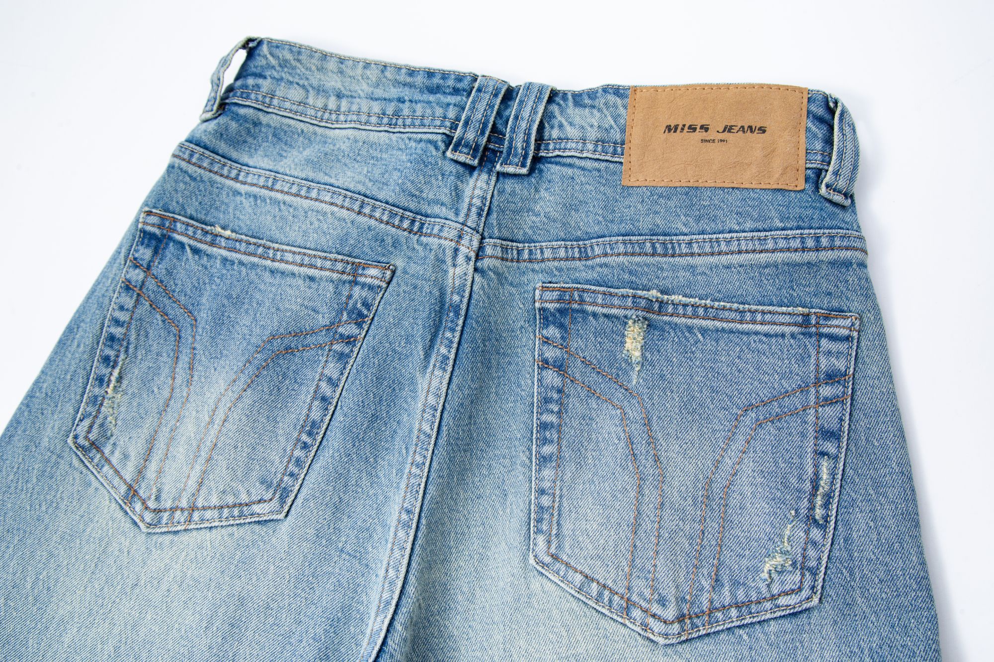 撤柜丨miss家-大牌原版定制阔腿裤50142显瘦高腰时尚破洞宽松宽松