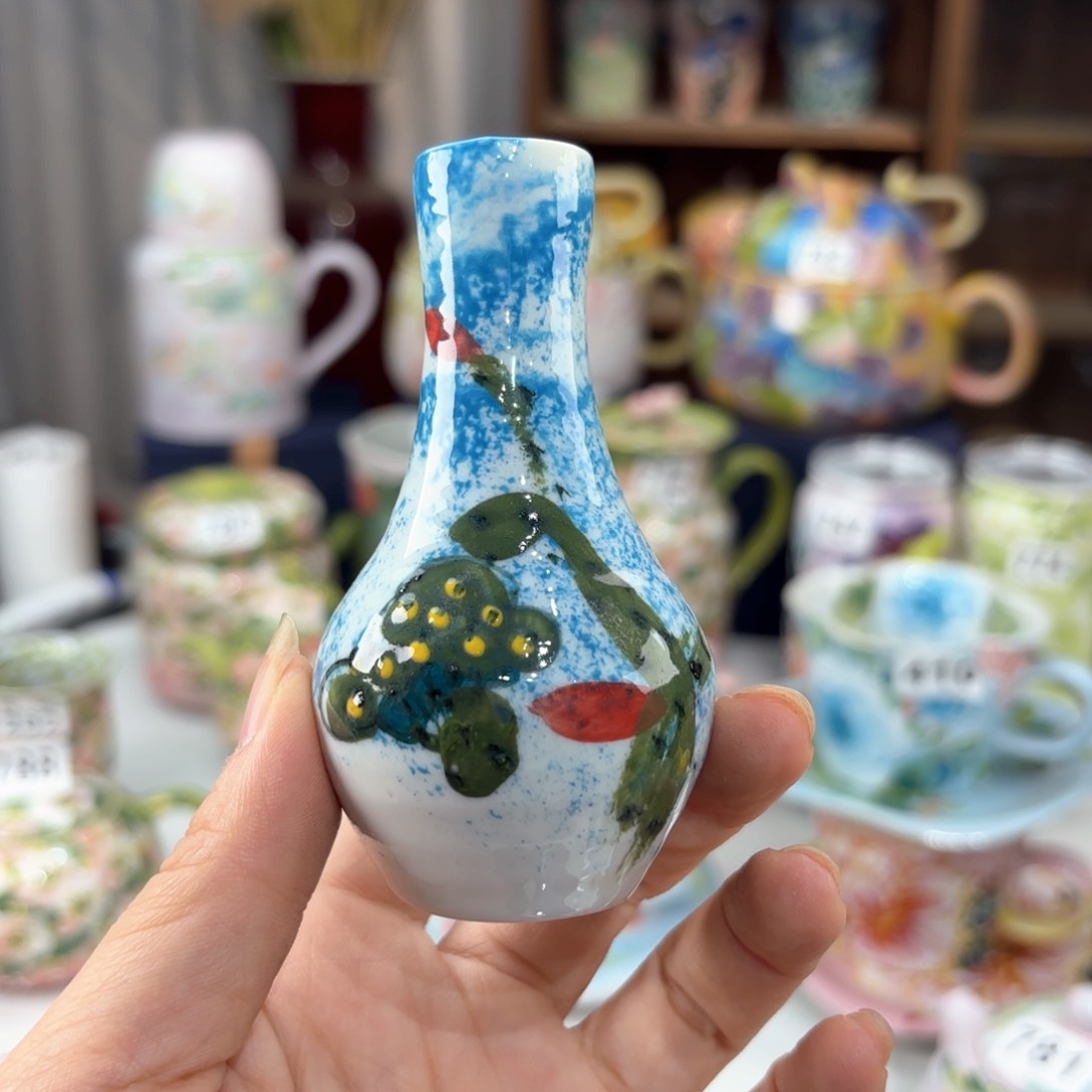 景德镇手绘高温釉下彩陶瓷茶具