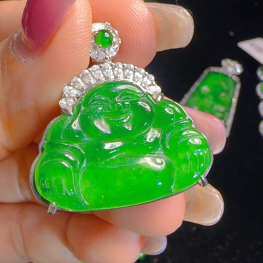 翡翠吊坠(赠链)银S925镶嵌