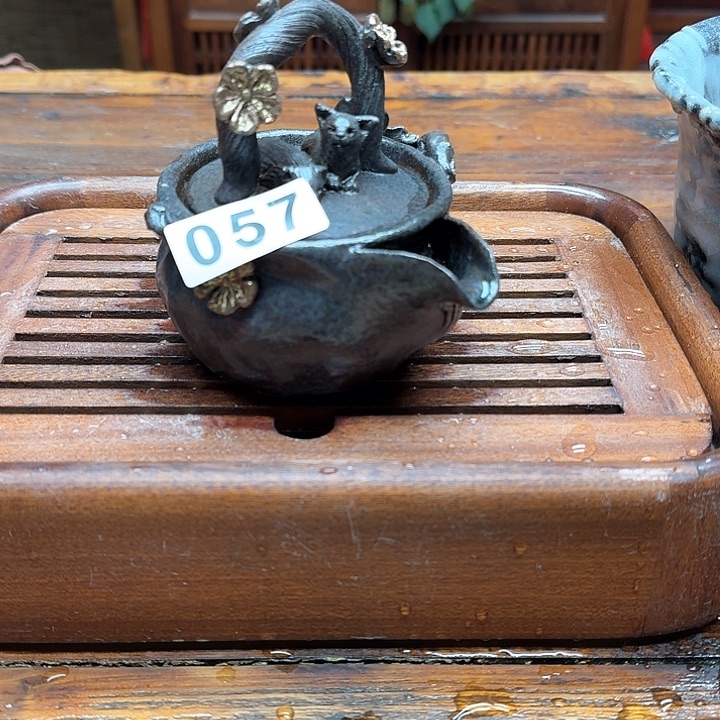纯手工制作粗陶茶具