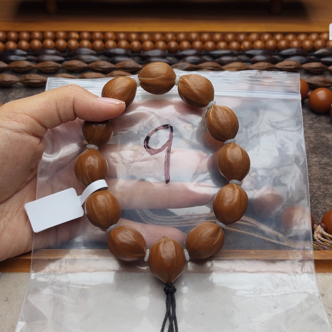 手串/手链橄榄核9号，1.8×2.2三花梅林铁核