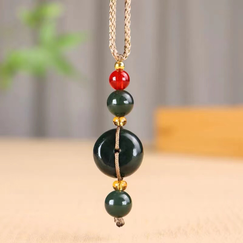 和田玉平安扣福禄吊坠男女通用招财饰品