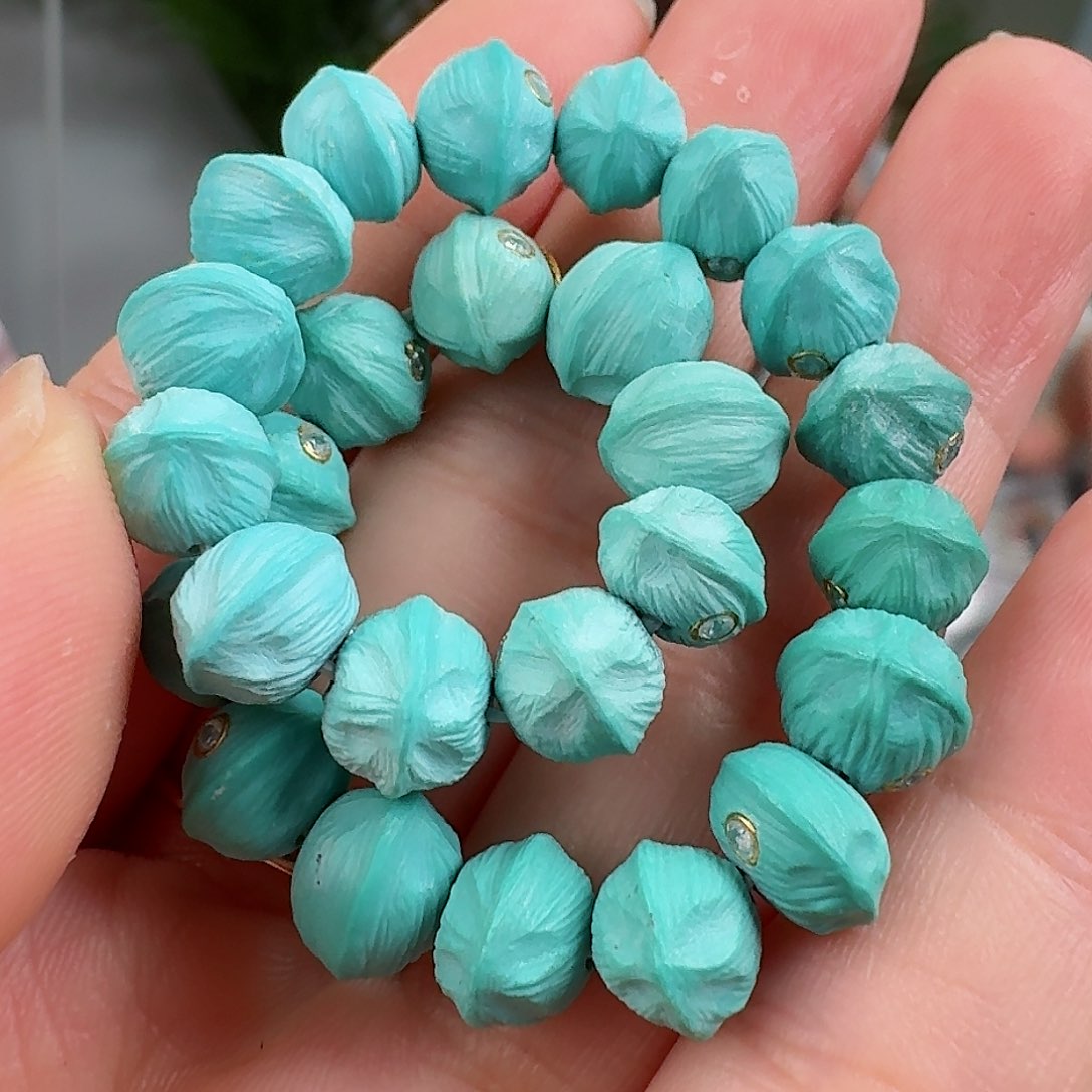 绿松石珠宝奇石未镶嵌慧*儿