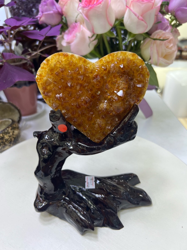 天然水晶全抛爱心