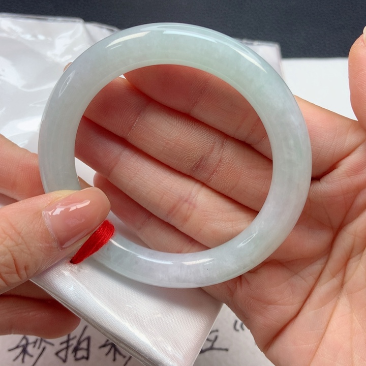 翡翠手镯未镶嵌晴水快乐镯5152