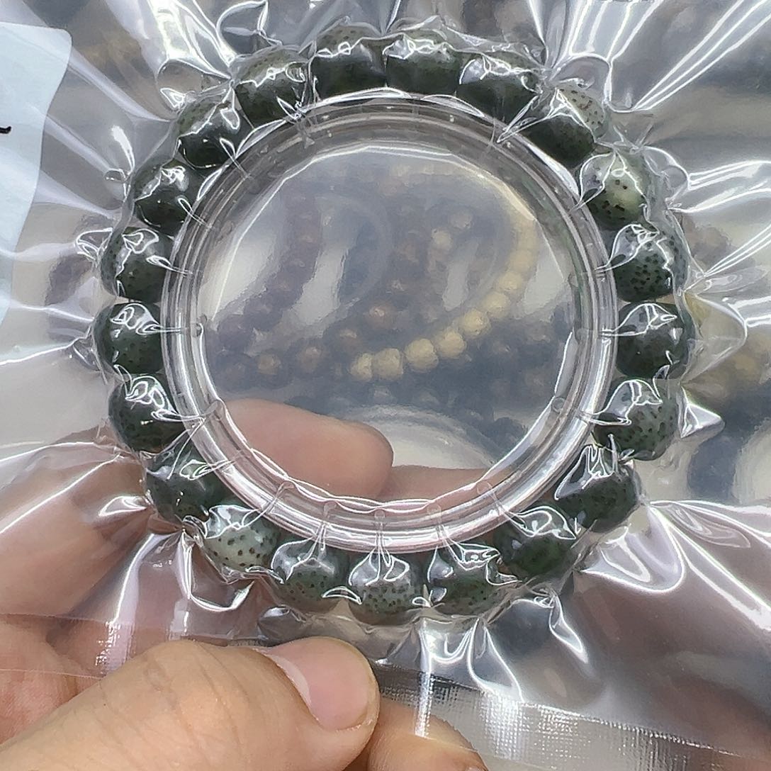 星月菩提手串60高端满绿星月菩提单圈11