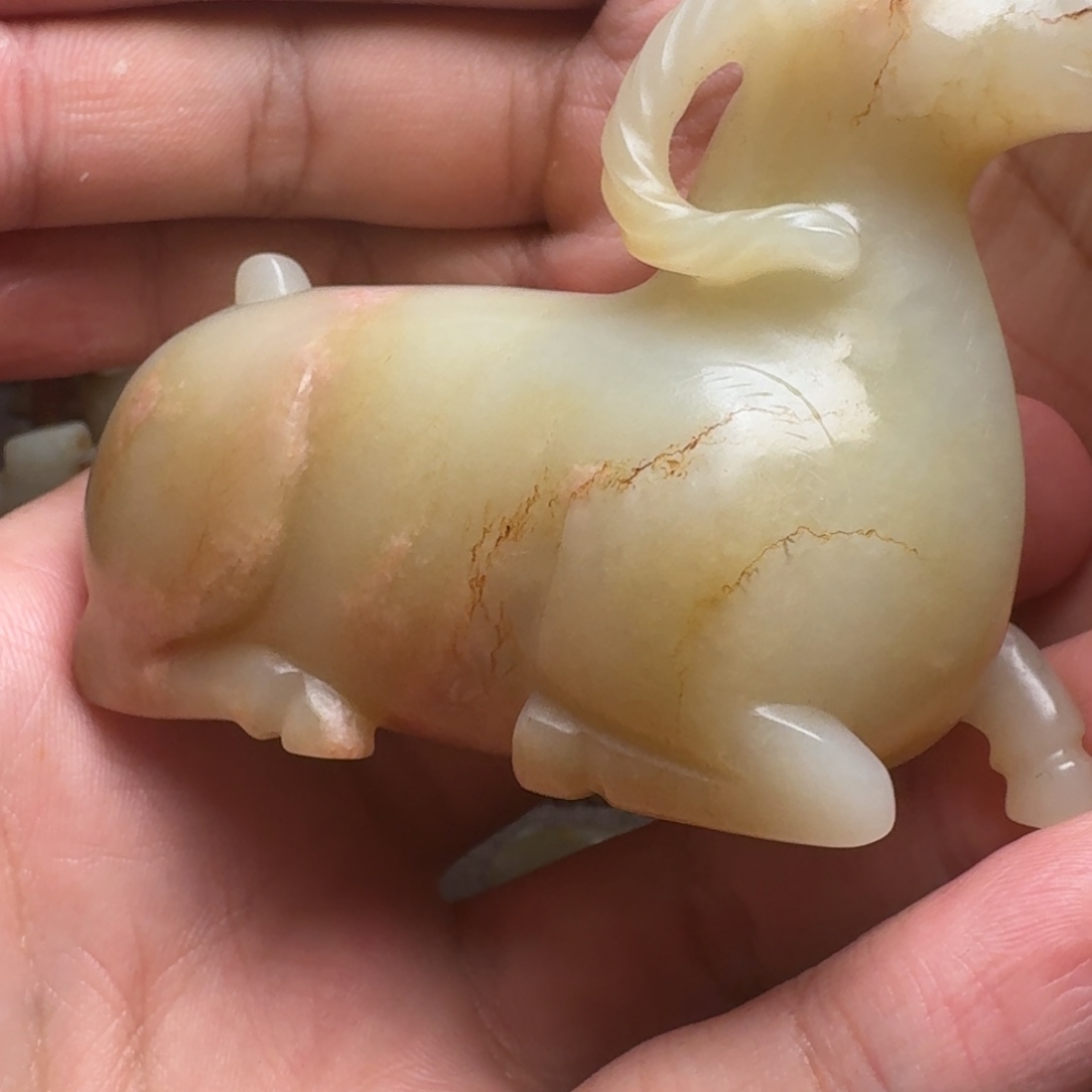 和田玉未镶嵌挂件开*