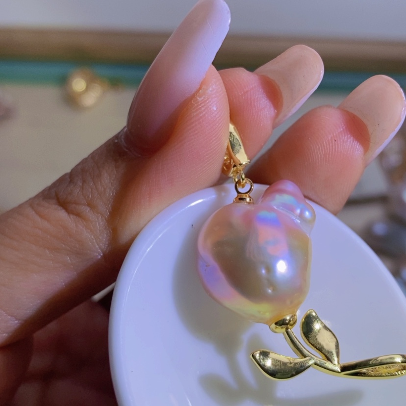 【闪购商品】淡水珍珠天然珍珠（微瑕）合金