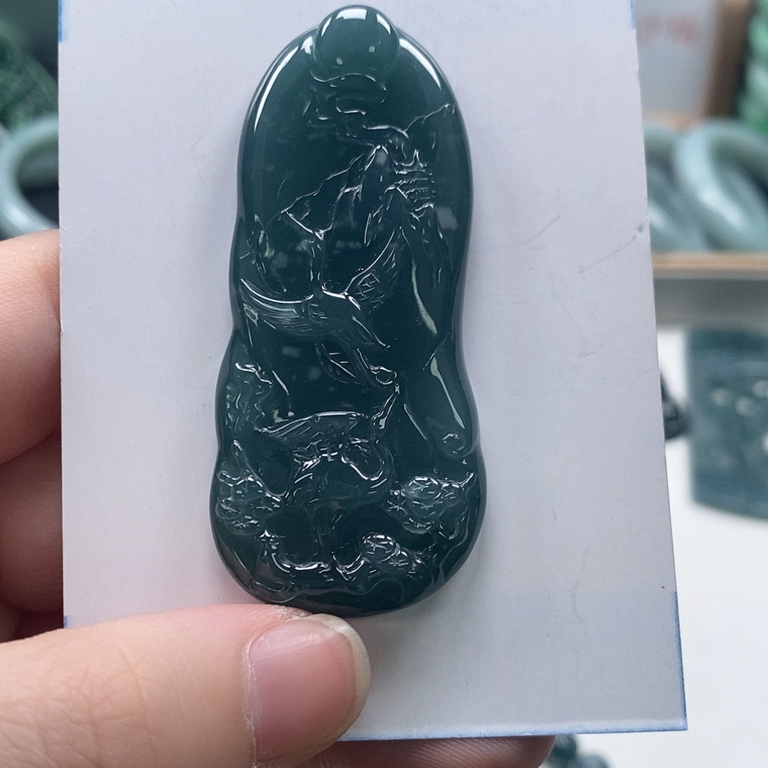 翡翠未镶嵌颈饰13 翡翠A货挂件