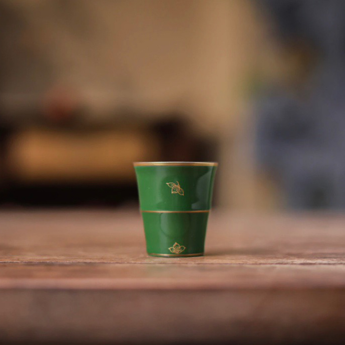 华隐堂石绿竹节杯【50cc】