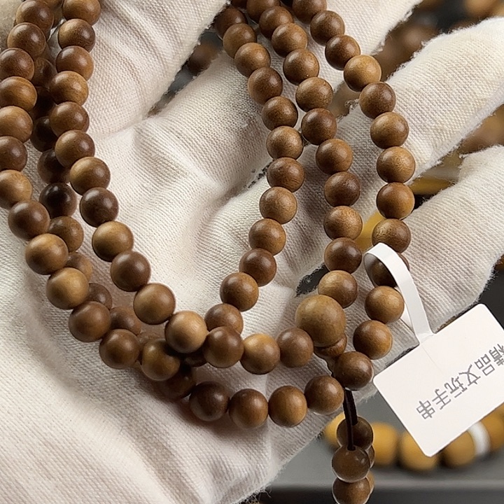 檀香木0.6圆珠多圈108颗