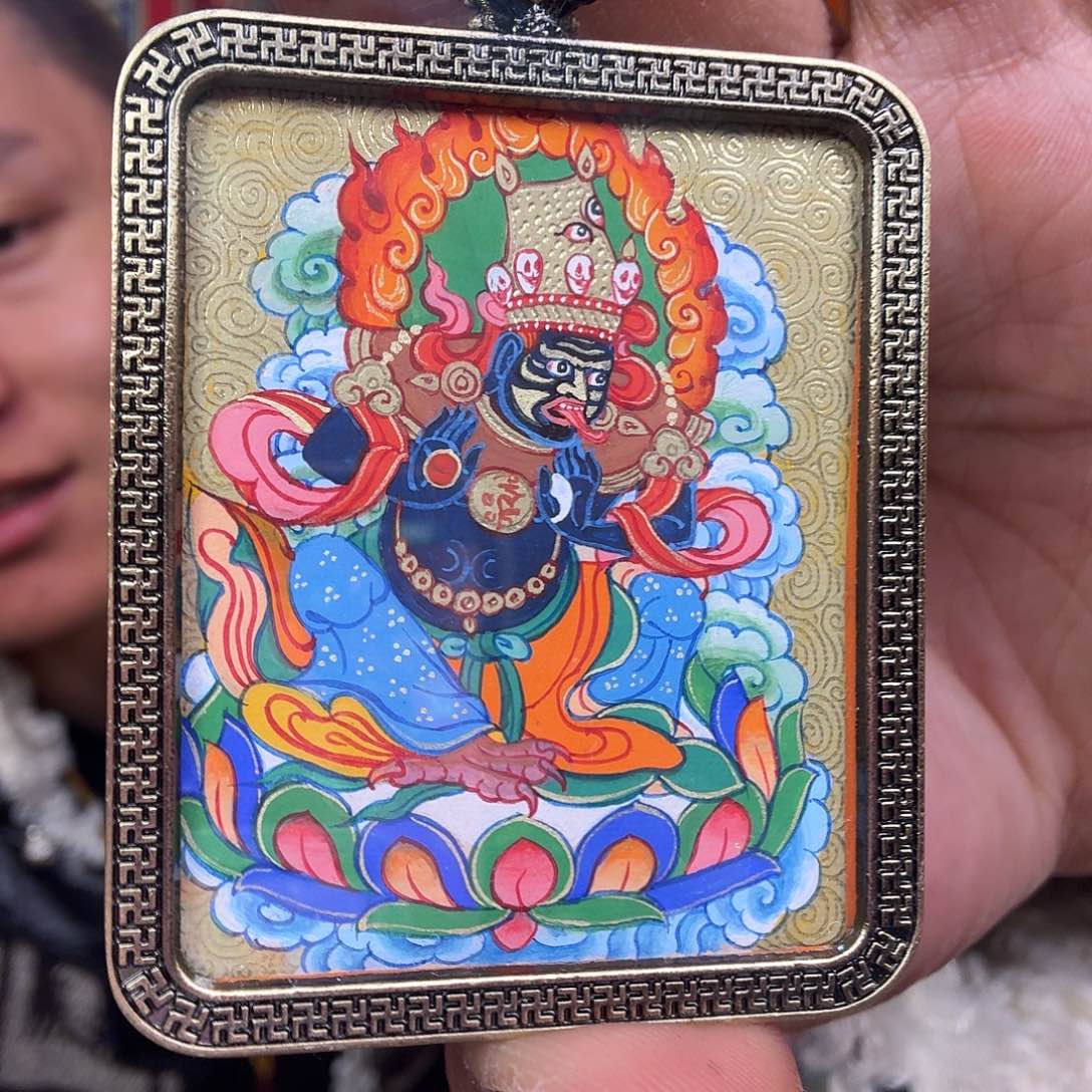 吊坠扎基拉姆全身纯手绘唐卡