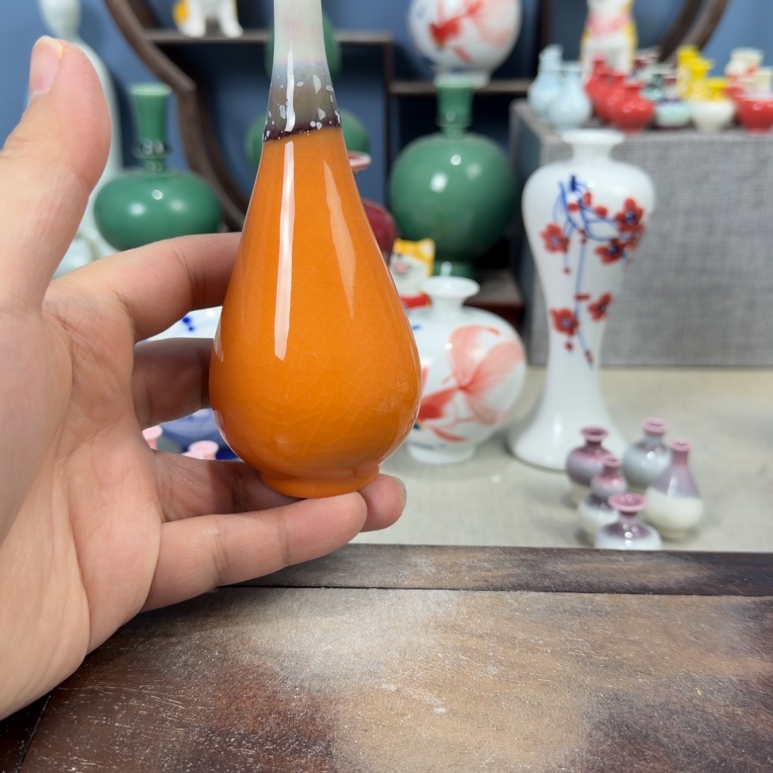 陶瓷手工小花器摆件