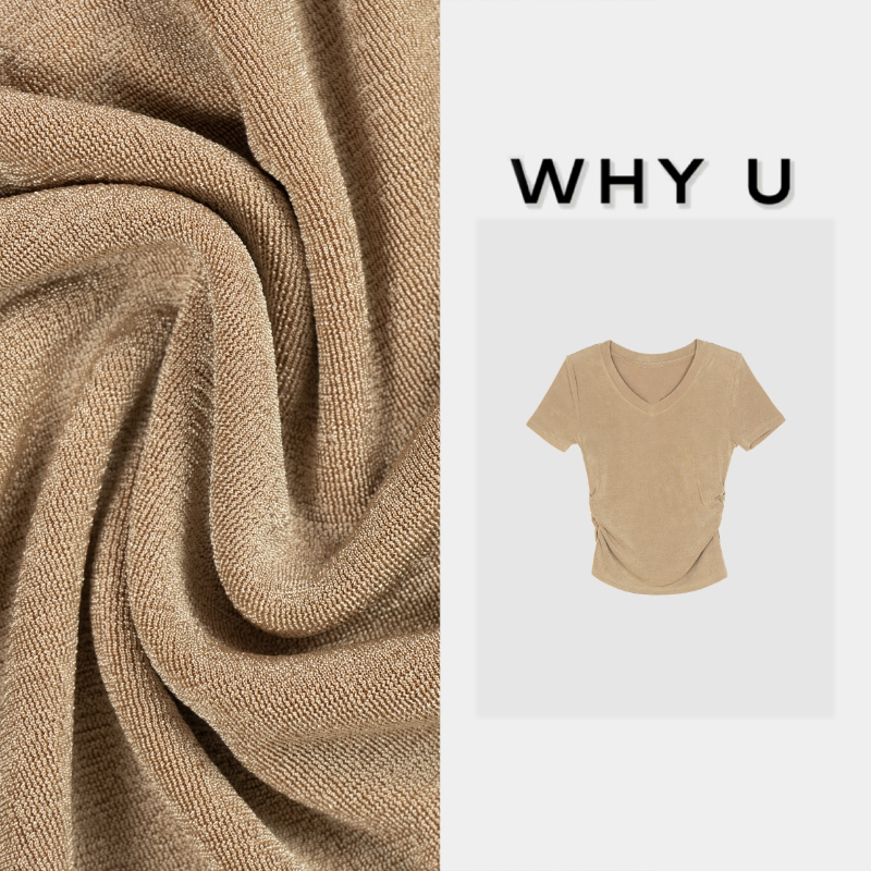 WHY U-25SS春夏新款V领简版舒适百搭T恤【玉符】