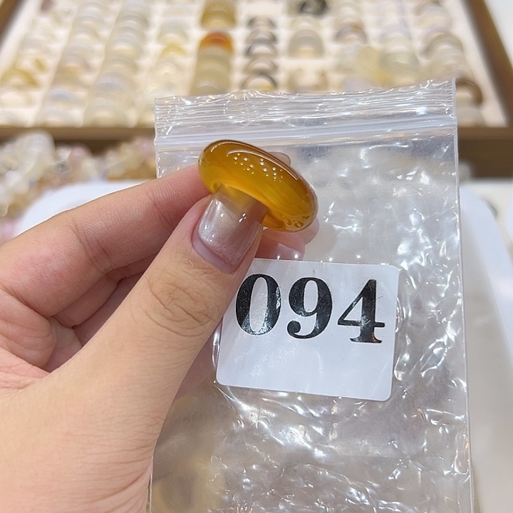 玛瑙/玉髓戒指合金94港13