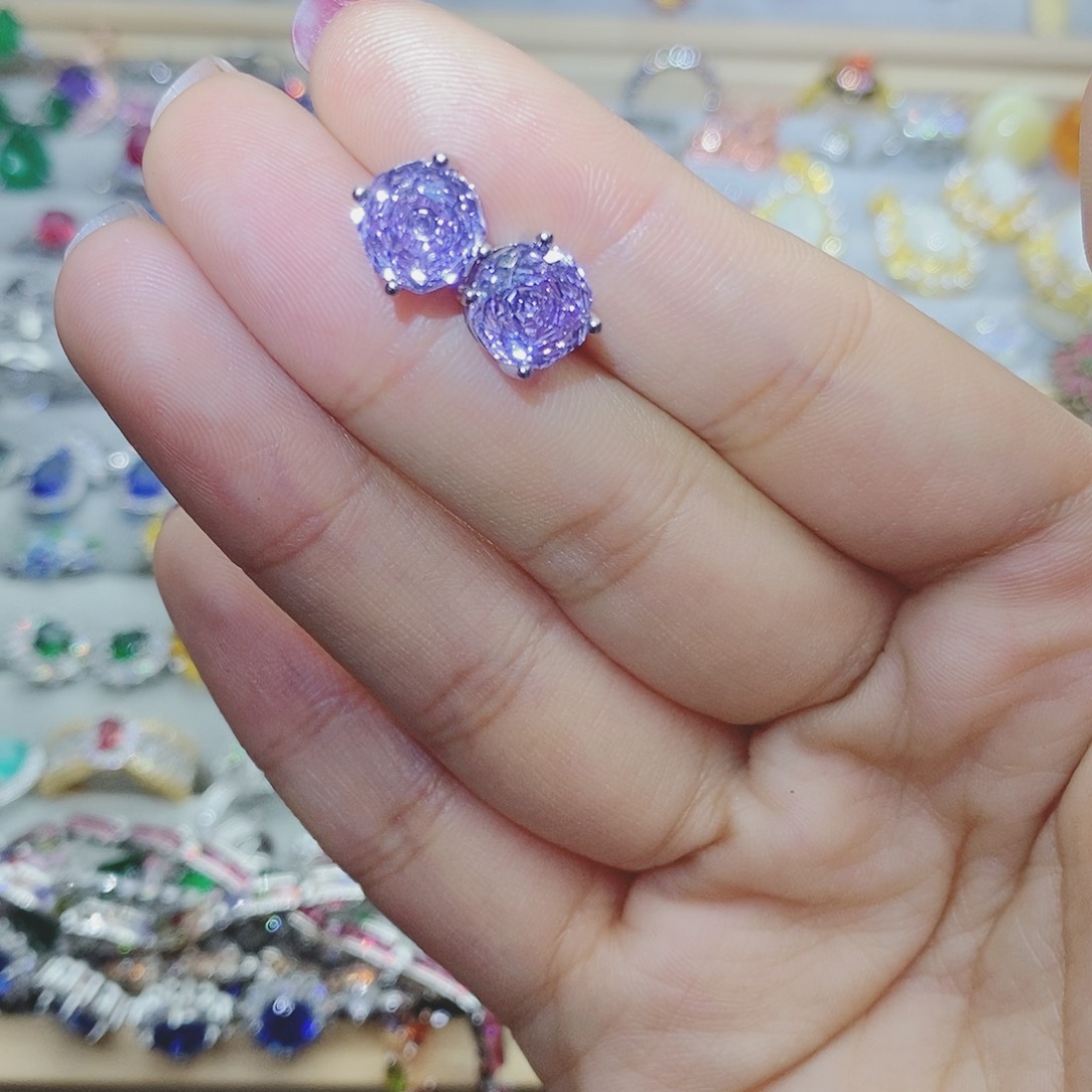 【闪购商品】托帕石耳饰银S925镶嵌