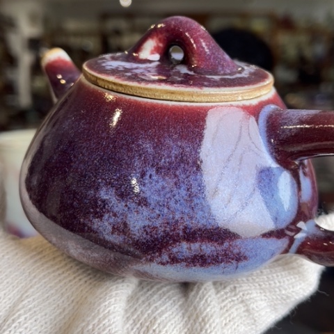 牛家钧窑牛自恒老师钧瓷壶