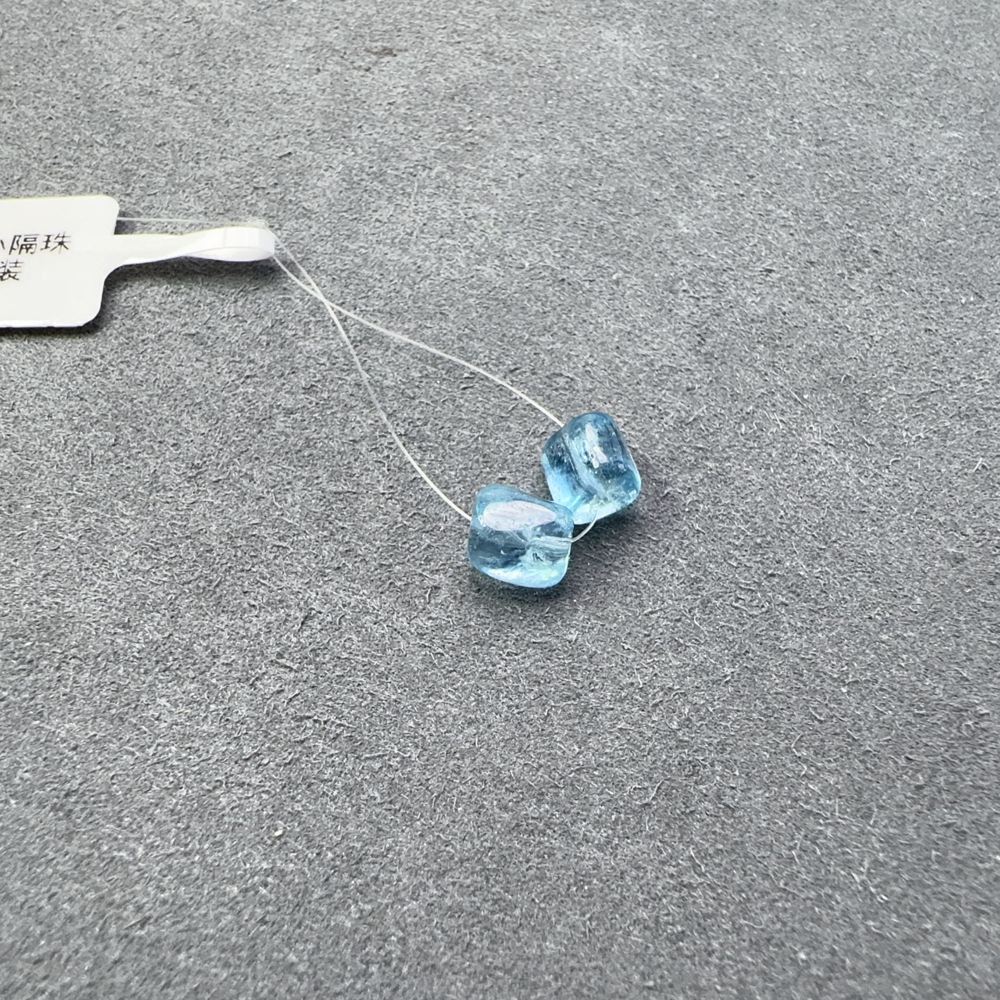 海蓝宝石小隔珠2颗组合装