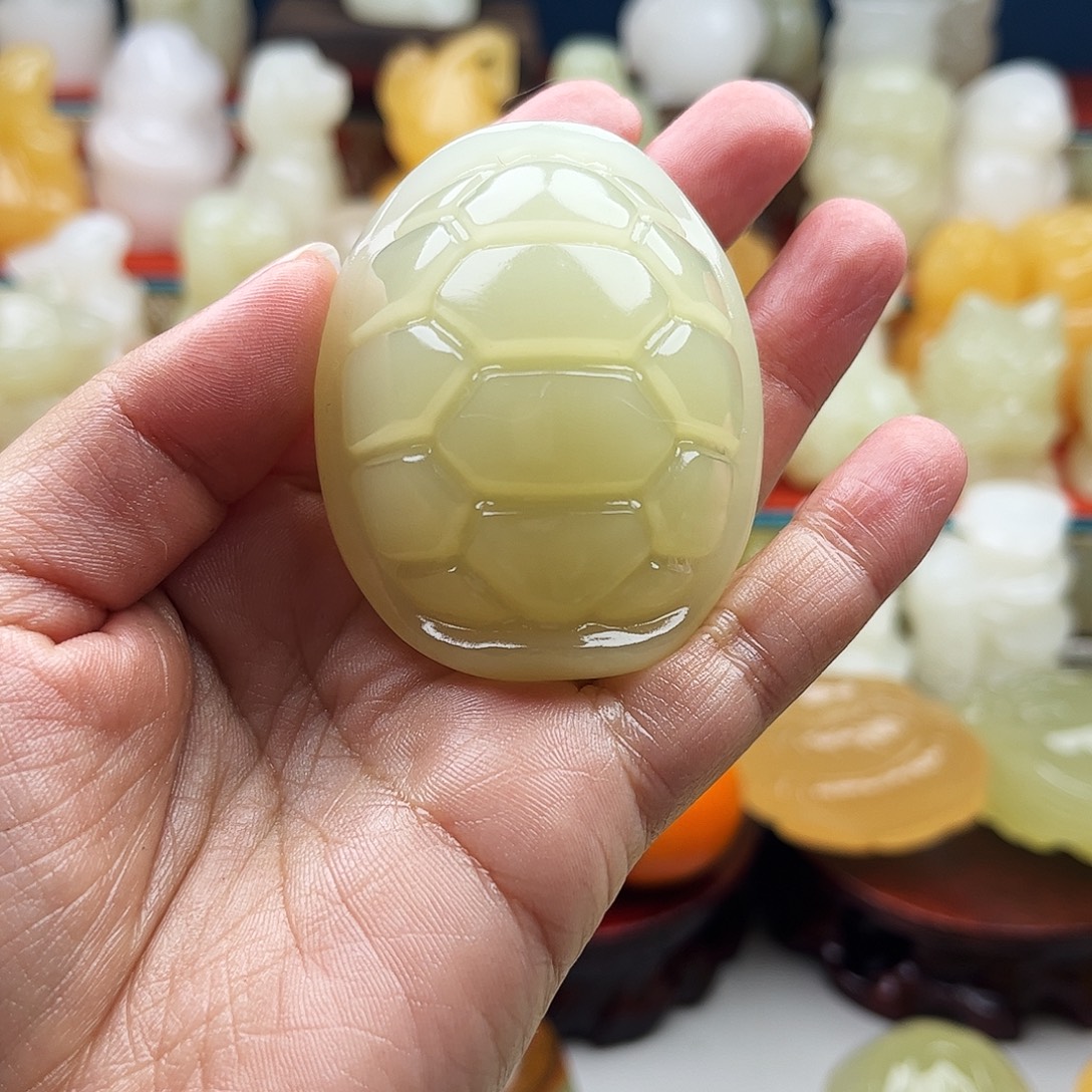 文***文石材富家手把摆件