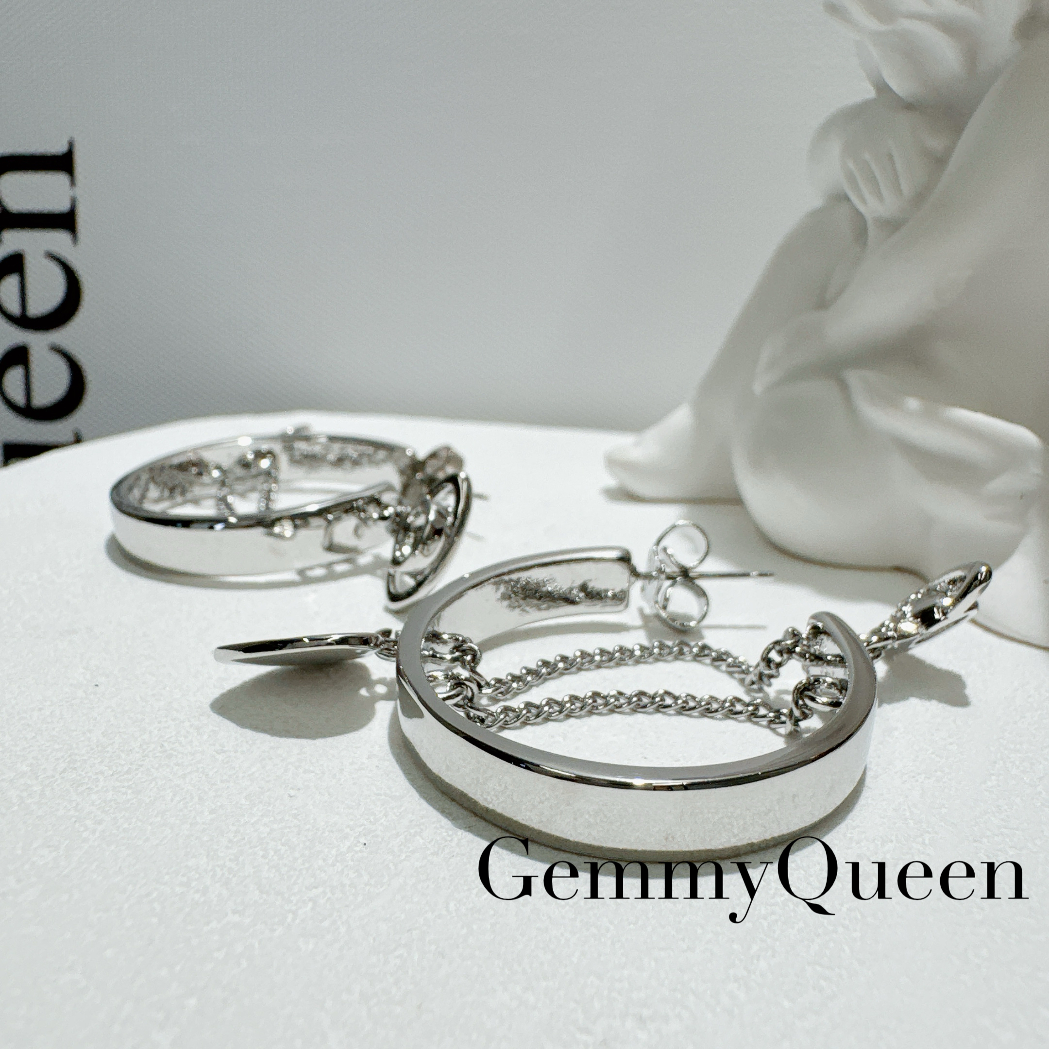 铜合金合成锆石耳饰 GemmyQueen高定耳环GQ01261