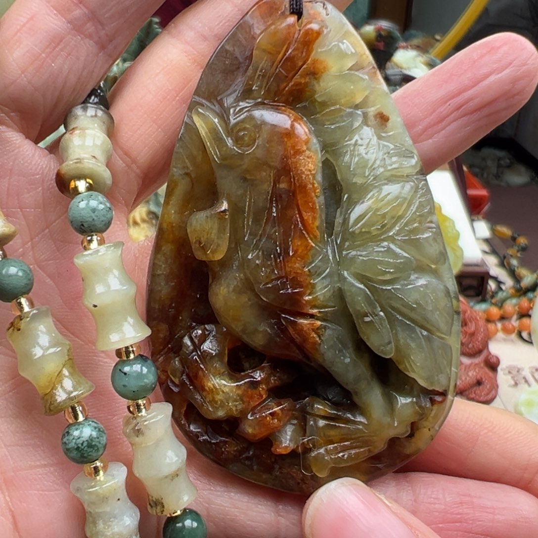 岫玉未镶嵌挂件挂件