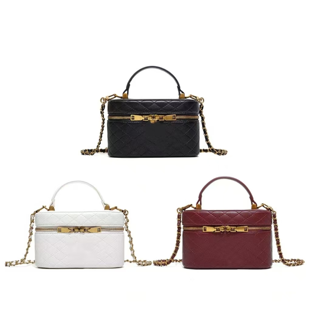 【A864】yes包新款百搭爆款复古菱格纹化妆包   240906