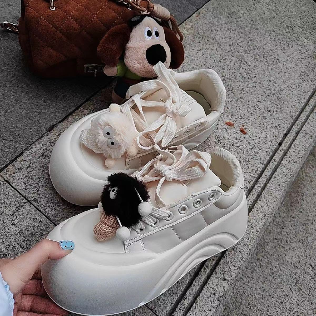 【宠儿冬季韩版厚底松糕百搭时尚板鞋】