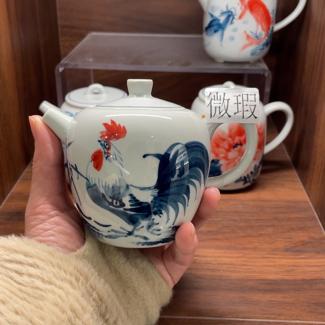 微瑕釉下彩纯手绘